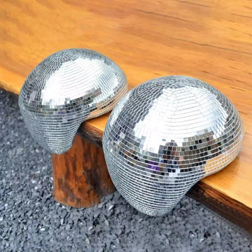 Mirror Disco Ball  Reflection Glass Ball Indoor Home Party Decoration Funny Disco Table Ornament Holiday Birthday Halloween Gift