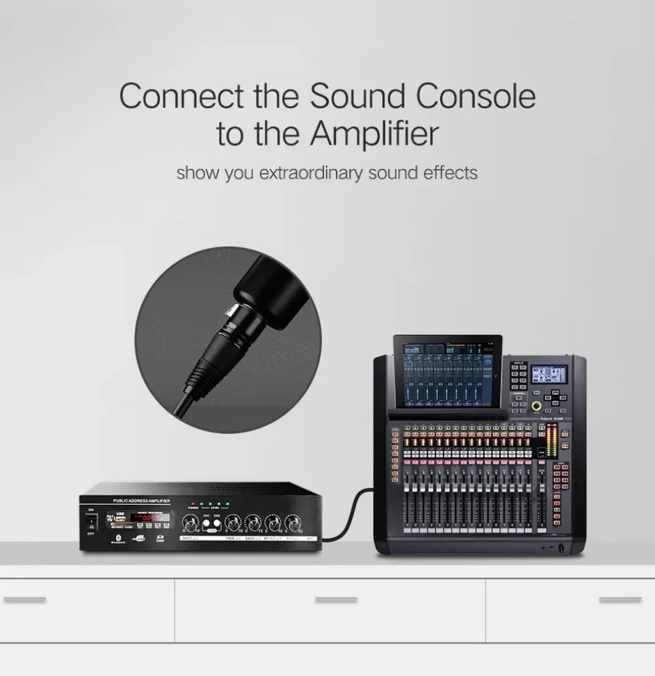 XLR Cable Audio Line 3Pin XLR Male to Female Microphone Extension Cable for Mixer Amplifiers Sound Cannon Balanced XLR Cable