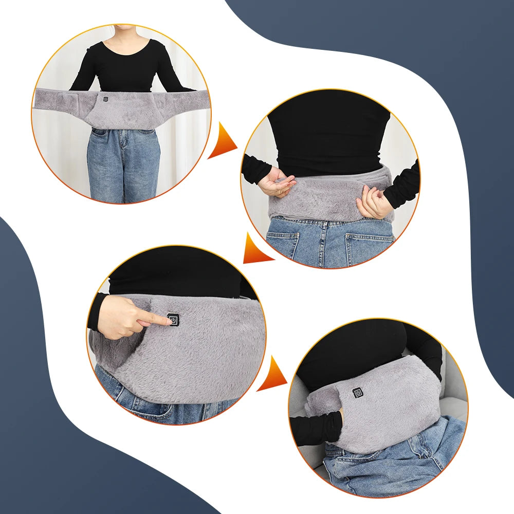 Electric Heating Belt USB Hand Warmer Winter Heater Waist Warmers Hot Compress Therapy Abdominal Lumbar Uterus Warming Pad