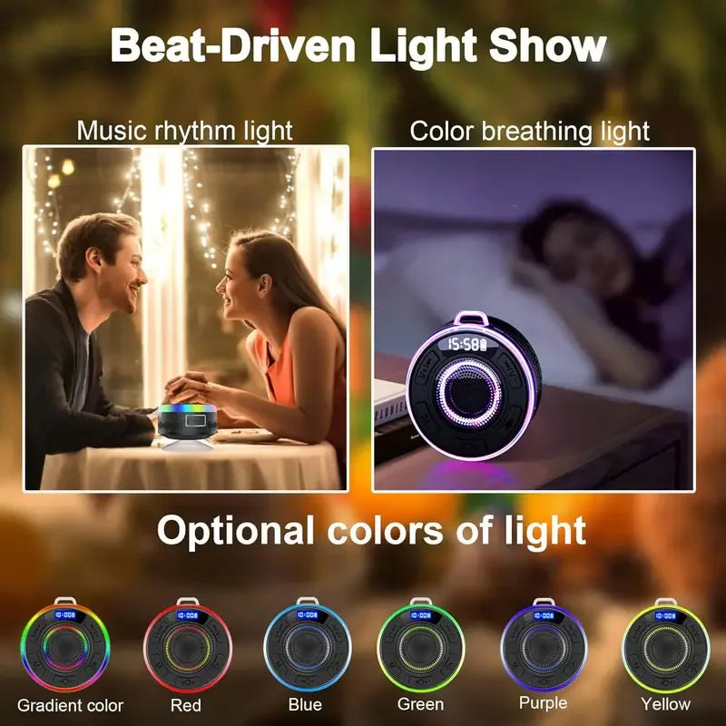 Wireless Bluetooth S3 Speaker IPX7 Waterproof LED Light Strong bass Bluetooth speaker Type-C S3 IPX7 Waterproof 1100mAh with Mic