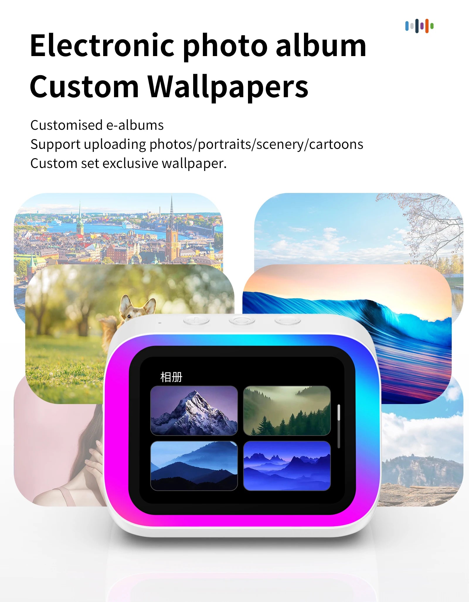 Smart Bluetooth Translator RGB Speaker 18 Languages Real-time Translation AI bluetooth 5.4 speaker with LCD display, game,alarm