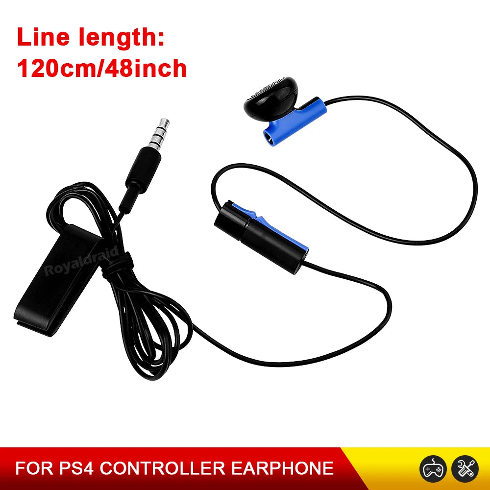 1PCS Game Headset With Microphone Mono Chat Earbud Headset for PS4 Controller Earphone Gaming Headphone Black Blue