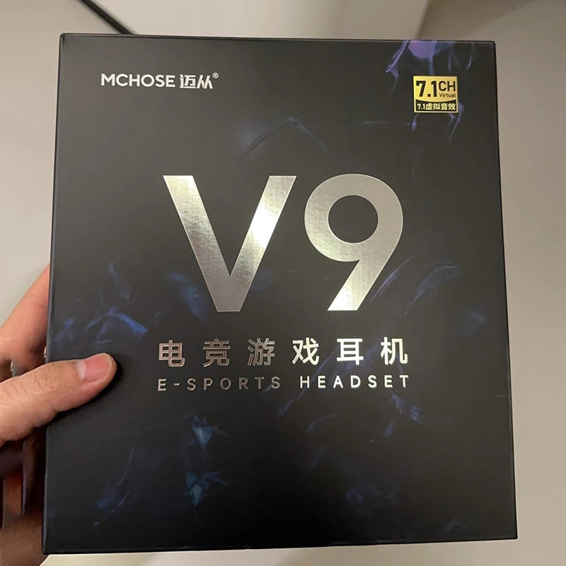 Newly Upgraded MCHOSE V9 Pro Over-Ear Gaming Headset with Four-Mode Connectivity Long Battery Life for Gaming and Entertainment