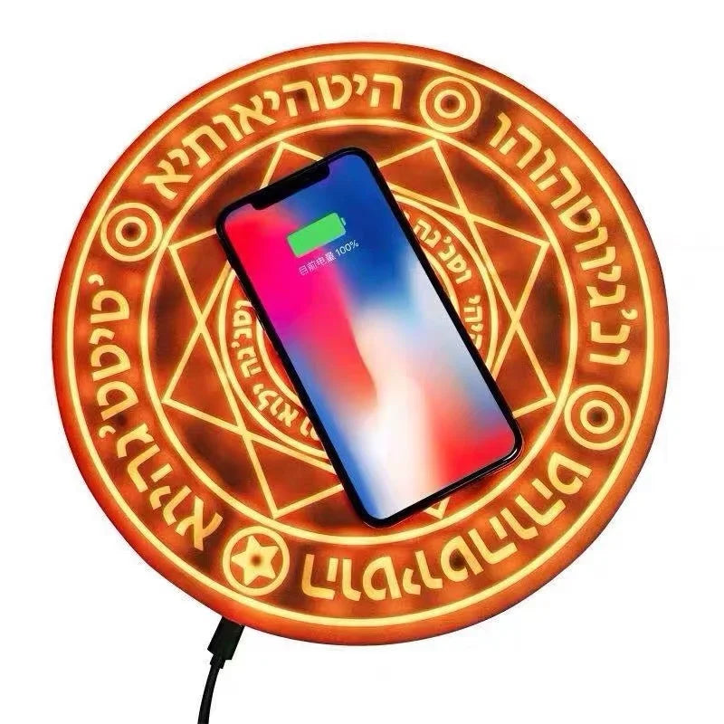 Fast Charging 10W Multifunction Rapid Charger Creative Magic Array Wireless Charger Mobile Phone Universal Emittin Light