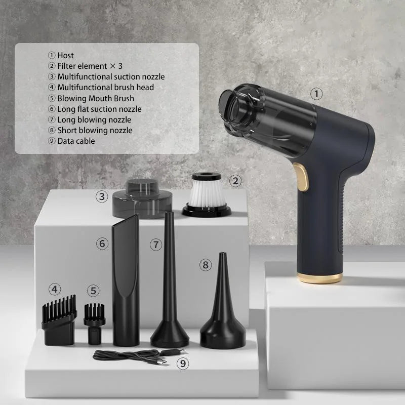 1290000Pa Car Vacuum Cleaner Powerful Cleaning Strong Suction Handheld Portable Wireless Cleaner For Car Home New Hotsale