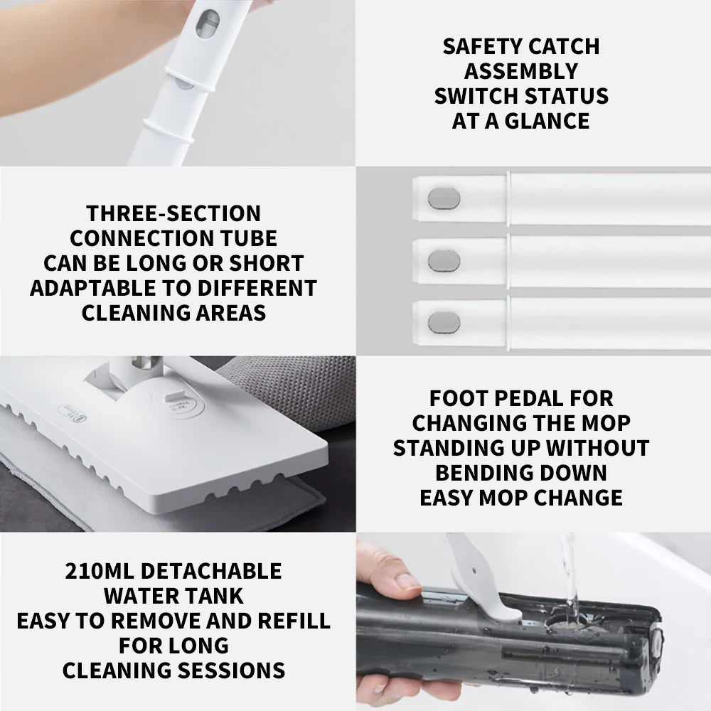 Original Deerma DEM-ZQ610 Steam Mopping Machine Multifunction Household Cleaning mop Aspirador 5 Attachments Mold