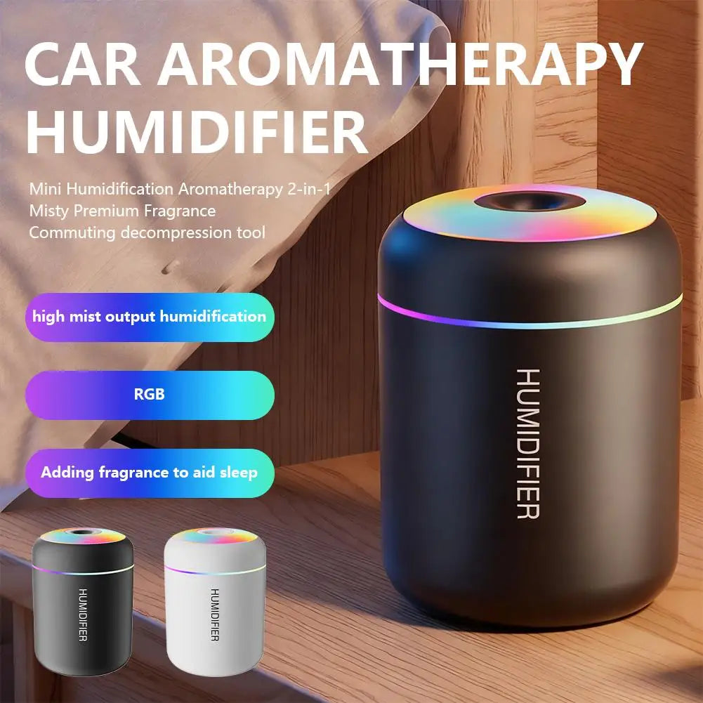 180ML Mini Air Humidifier USB Electric Aroma Diffuser Essential Oil Purifier Aromatherapy Mist Maker Lights For Car Home Bedroom