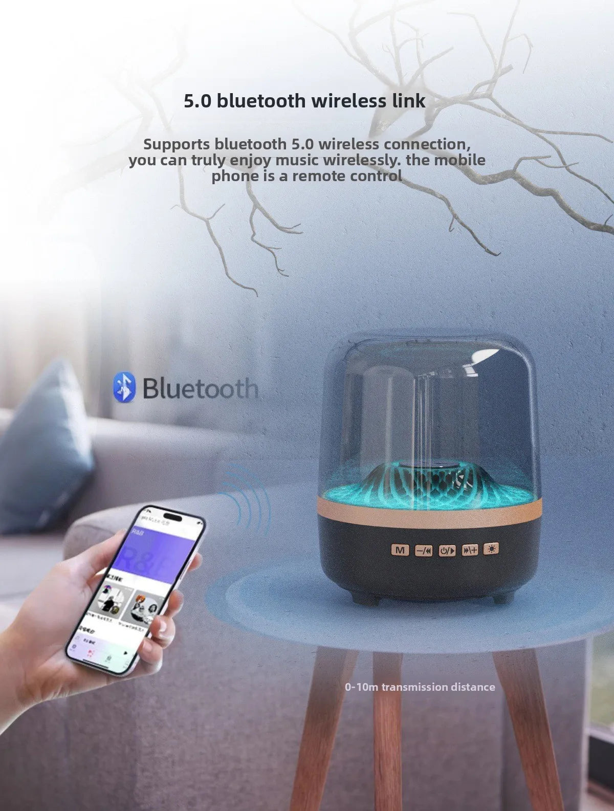 Wireless Bluetooth Speakers Powerful Portable Sound Box Subwoofer panoramic surround sound effec USB Sound System LED Lights