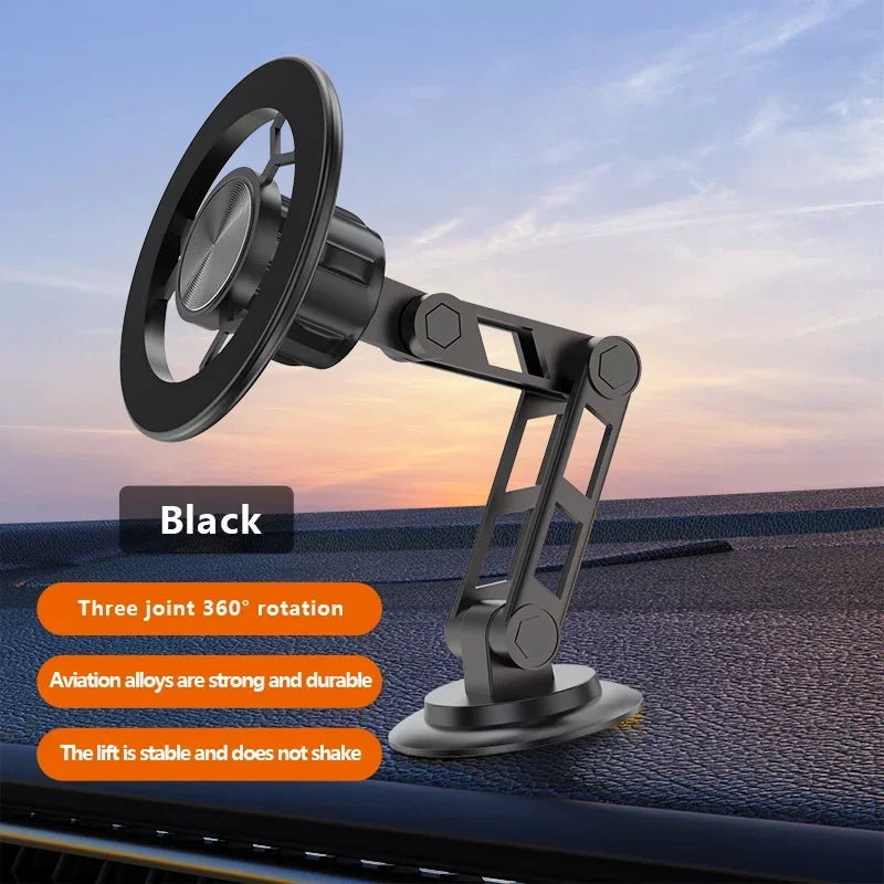 Metal Magnetic Car Phone Bracket with 360° Degree Rotating Accessory Foldable Ventilated Magnet Gps Cars Accessories for Phones