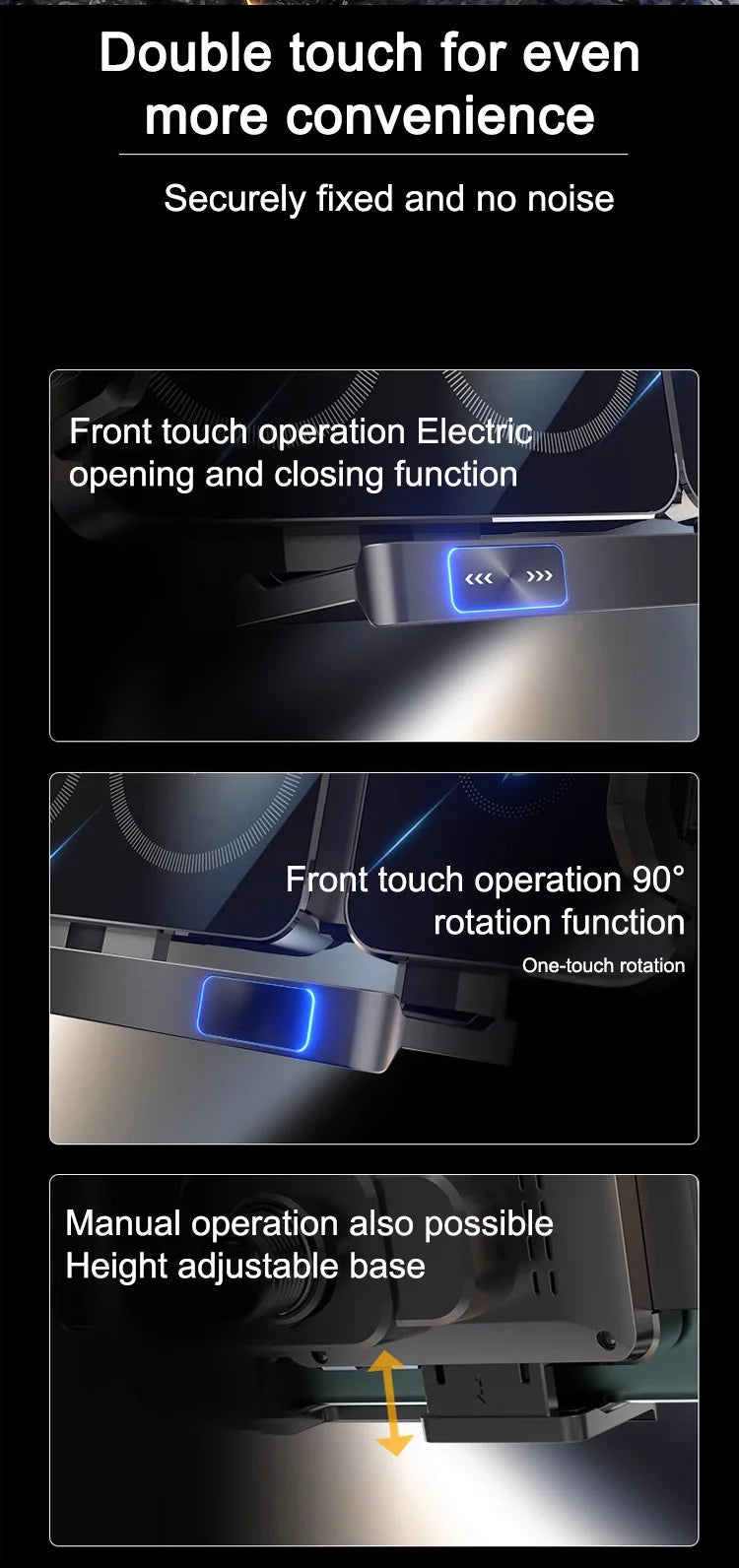 New High Intelligent Mobile Phone/Pad Holder Magnetic Phone Holder for Car Auto Rotating Phone Holder Wireless Car Charger