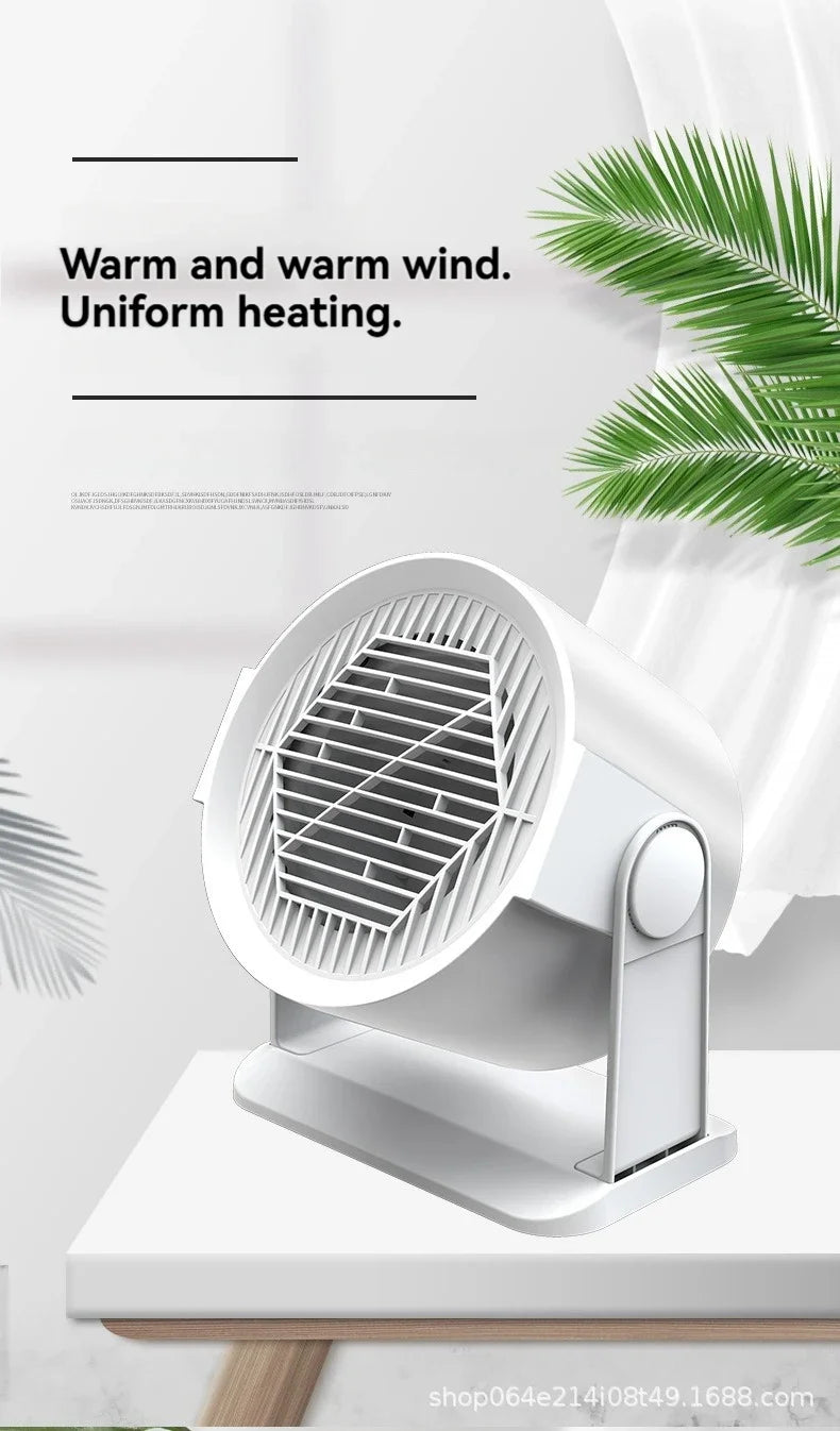 EU Heating Cooling Small Heater Home Bedroom Dormitory Office Energy Saving Safety Quiet Rotating Shaking Head Electric Heater