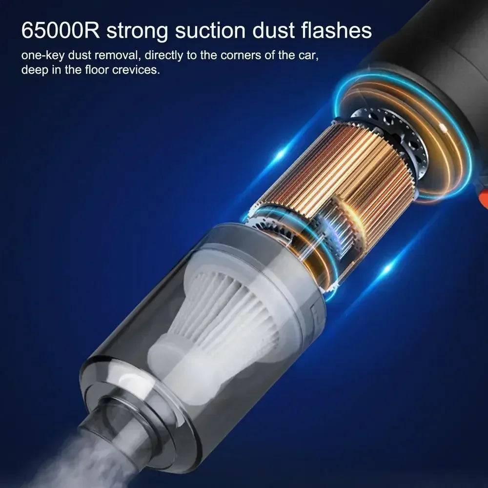 Car Wireless Vacuum Cleaner Portable Strong Suction Home Cleaning Equipment Handheld Dust Collector Mini Car Dust Blower