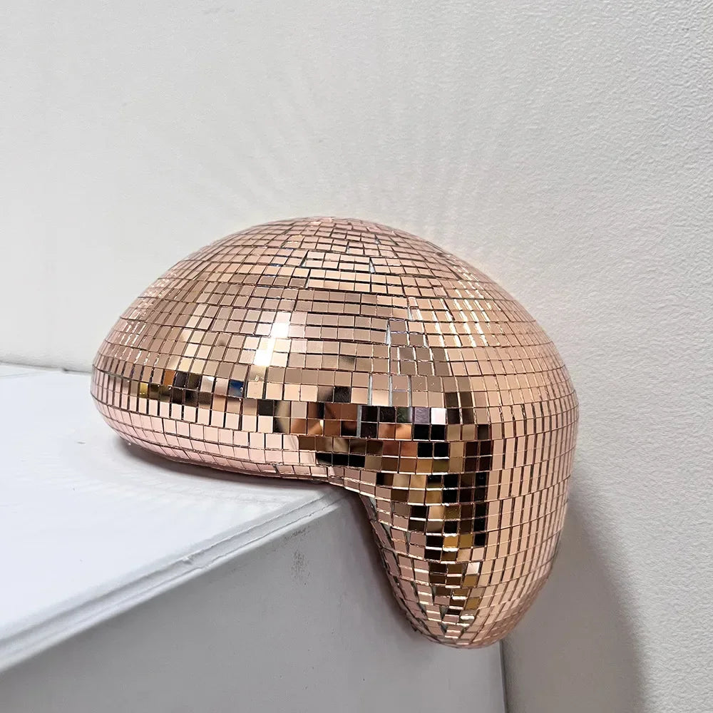 Mirror Disco Ball  Reflection Glass Ball Indoor Home Party Decoration Funny Disco Table Ornament Holiday Birthday Halloween Gift