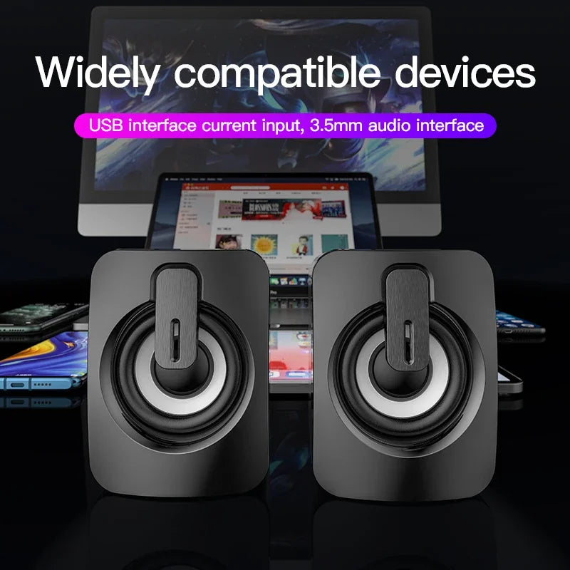 Stereo Speaker For Desktop Computer Laptop PC Notebook Wired Mini Home Musical Music Sound Box Caixa De Som Portable Altavoces
