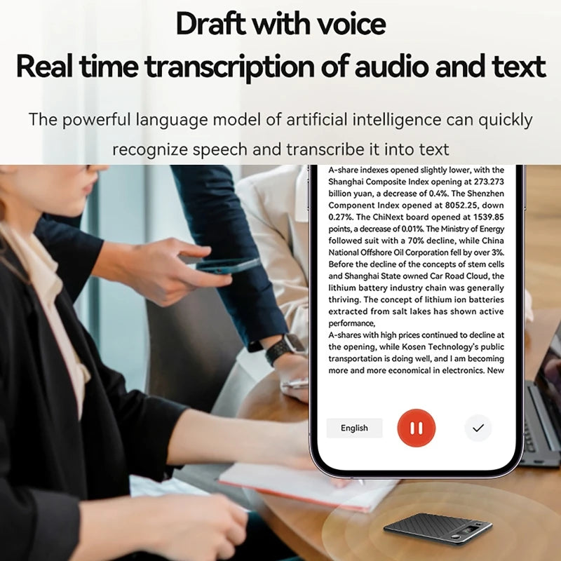 AI Voice Recorder with ChatGPT Smart Transcription Summarization and Translation Intelligent Audio Recorder for Lecture Meetings