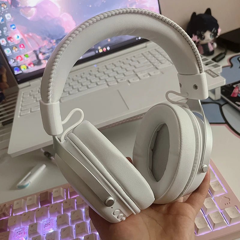 Newly Upgraded MCHOSE V9 Pro Over-Ear Gaming Headset with Four-Mode Connectivity Long Battery Life for Gaming and Entertainment