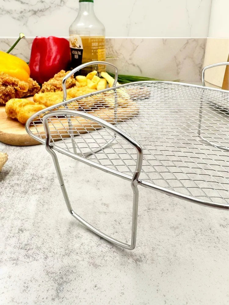 Multifunctional Roasting Rack Compatible Airfryer Dehydrator BBQ Rack Steamer Roasting For Air Fryer Accessories Cooking Tools