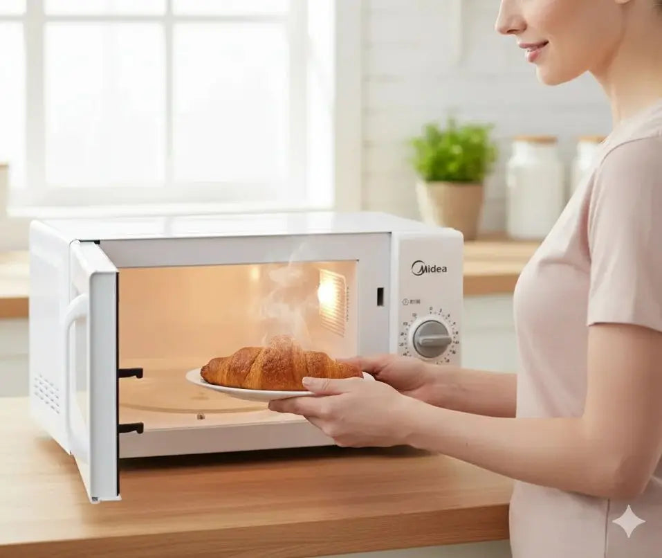 Household Microwave Oven: 20L Small Size, Multi-Functional with Turntable & Mechanical Side-Pull Design