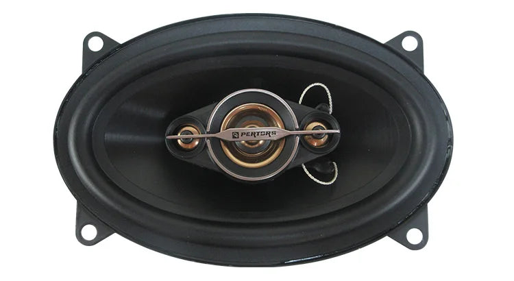 A pair of 4x6-inch coaxial four-way car audio speakers, 500W maximum power, 50W RMS, high-power sound quality, 4 ohm impedance