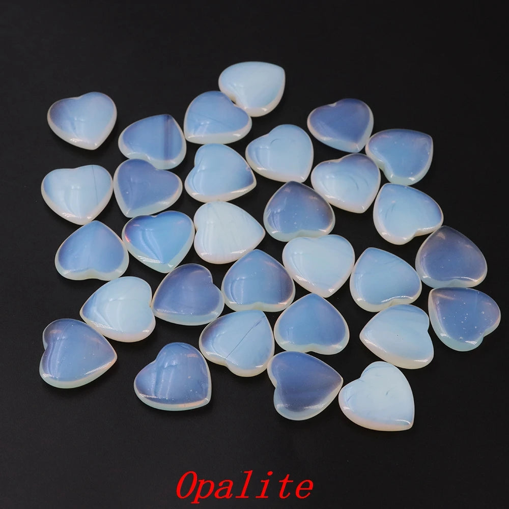 Lots Wholesale Gem Heart Shape LOVE 20MM Natural Crystal Amethyst Agate Bead Healing Reiki Natural Stone Gift Supplies