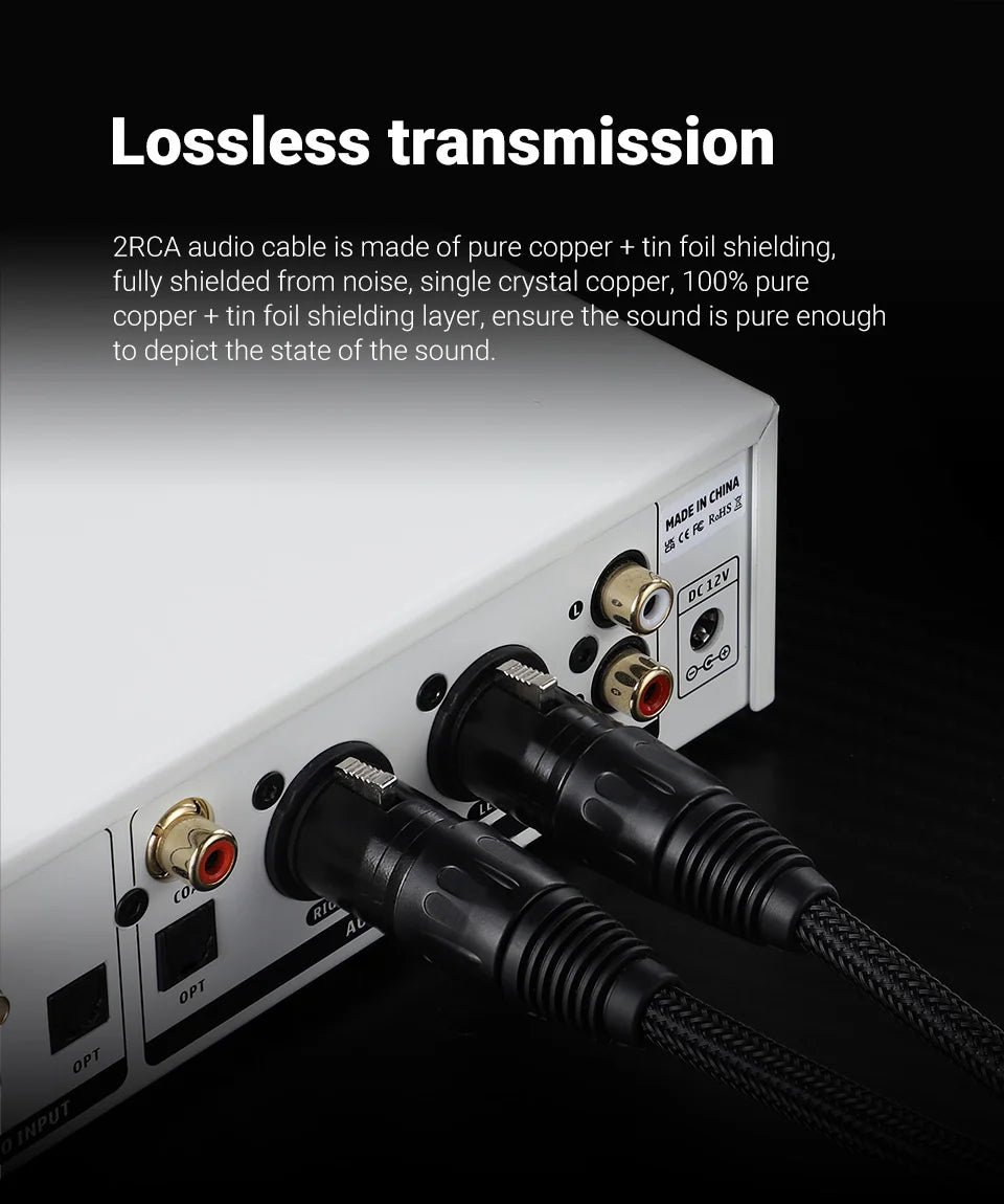 AIYIMA 1Pair 0.5m XLR Cable 6N OFC Male to Female Microphone Extension Cables for Amplifiers Balanced cable Cannon for T20 A70