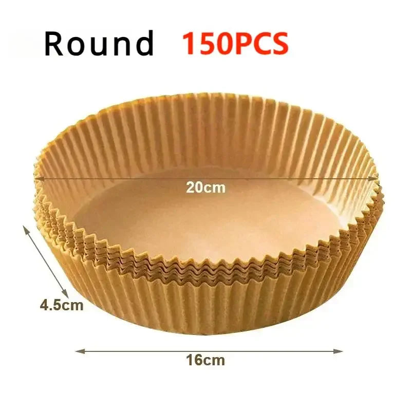 Air Fryer Disposable Paper Air Fryer Accessories Square Round Oil-proof Liner Non-Stick Mat for Kitchen Oven Baking