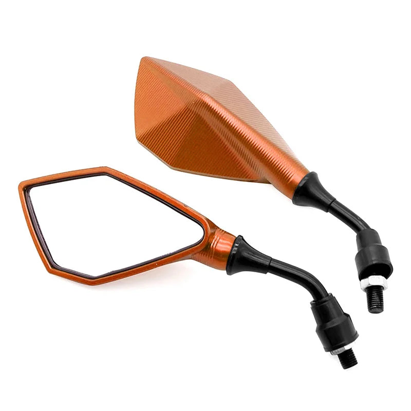 Motorcycle Mirrors Red M10 ABS Motorcycle Rearview Mirrors Scooter E-Bike ATV Dirt Bike Rear View Mirrors HD Side Mirror