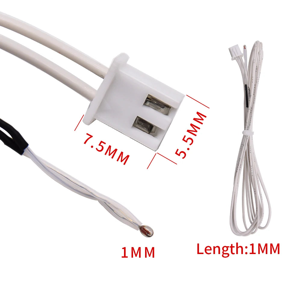 12V/24V 40W Cartridge Heater XH2.54 Thermistor NTC 100K 3950 Wire 1M for Ender 3 CR10 Ender3V2 3D Printer J-Head Hotend