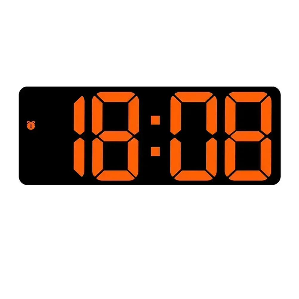 Electronic Clock with Bright Large Display and Voice Control Designed for Time Alarm Calendar and Temperature Monitoring