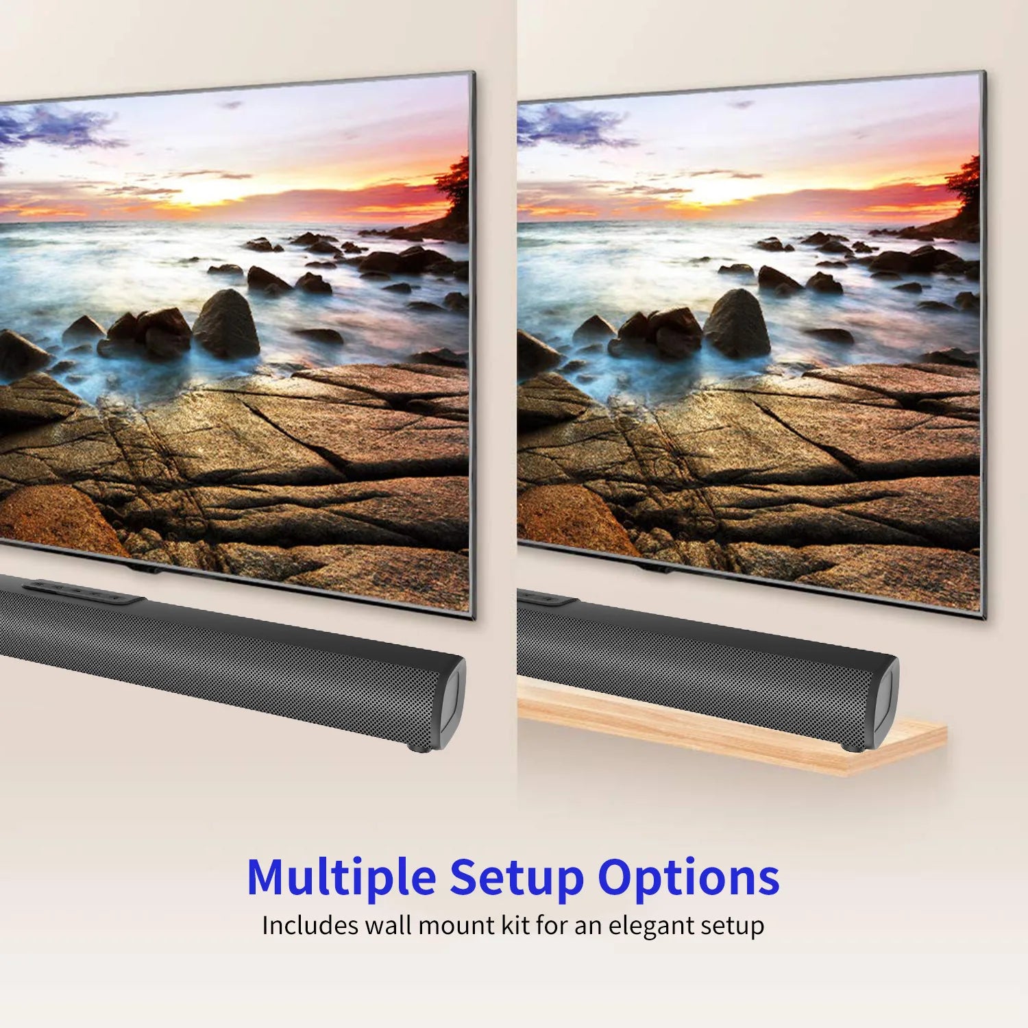 Home Cinema System SoundBar for TV/computer/projector Support USB HDMI/ARC/Optical Bluetooth Speakers 50W High Power Echo Wall