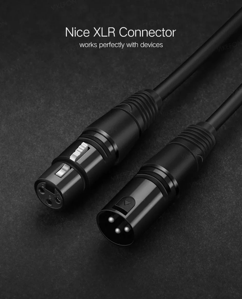 XLR Cable Audio Line 3Pin XLR Male to Female Microphone Extension Cable for Mixer Amplifiers Sound Cannon Balanced XLR Cable