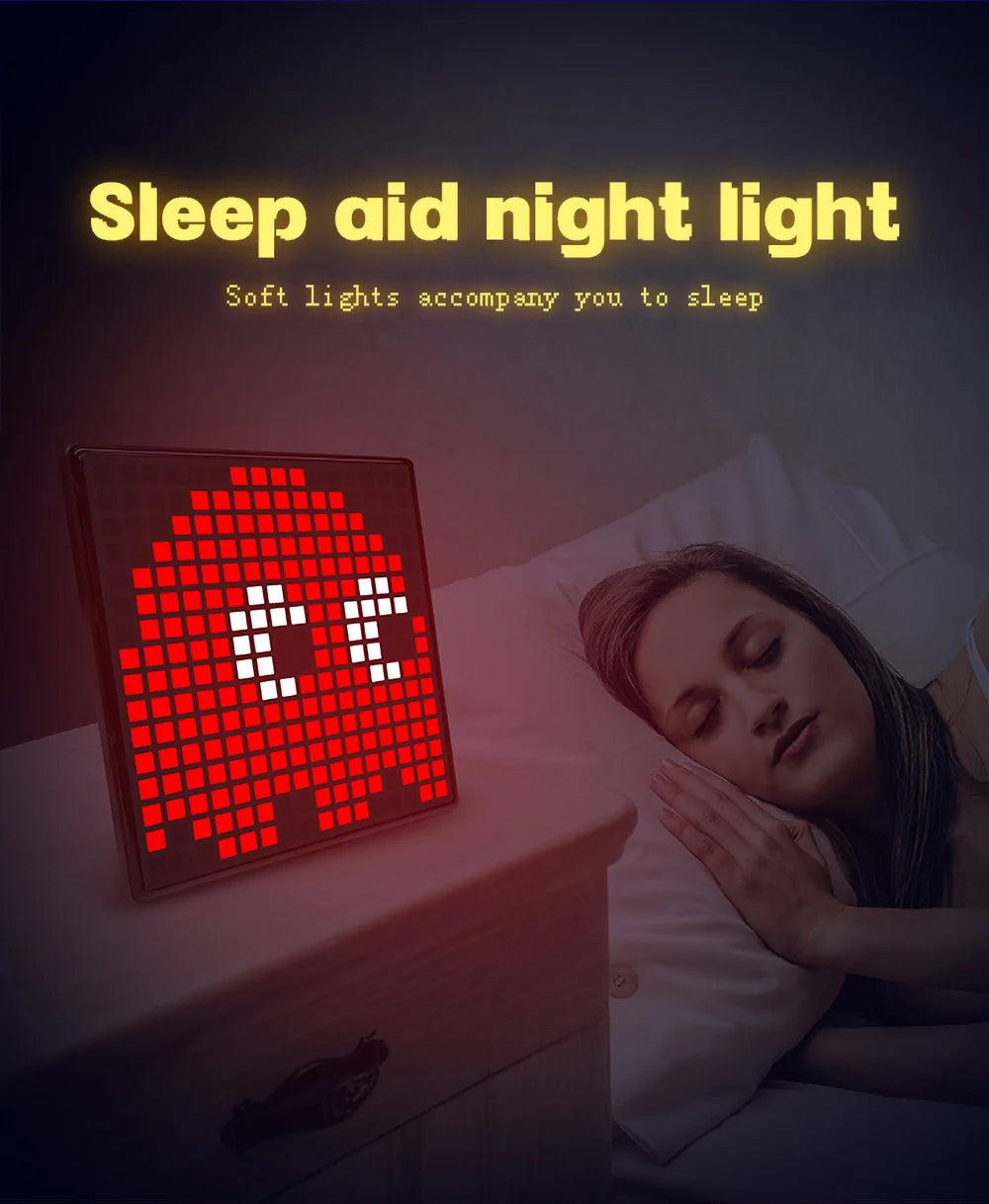 64X64 Smart LED Pixel Display RGB DIY Programmable Pixel APP Control Art Display Creative Animations For Gaming Room Decor