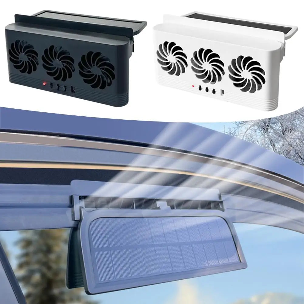 Car Solar Exhaust Fan Air Circulation Cooling Cooling Window Summer Tool Exhaust Interior Accessories Fan Fan Cooling S3D4