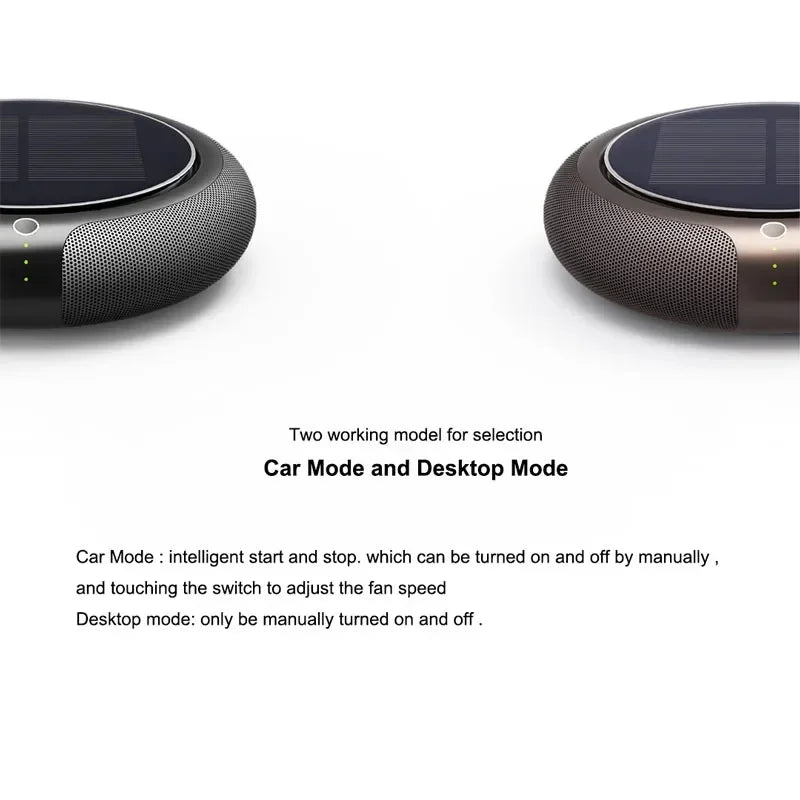 Youpin Air Purifier Solar Charging Car Ionizer HEPA Filter Ion Deodorant Car Aroma Machine Air Fresh Usb Rechargeable Home New