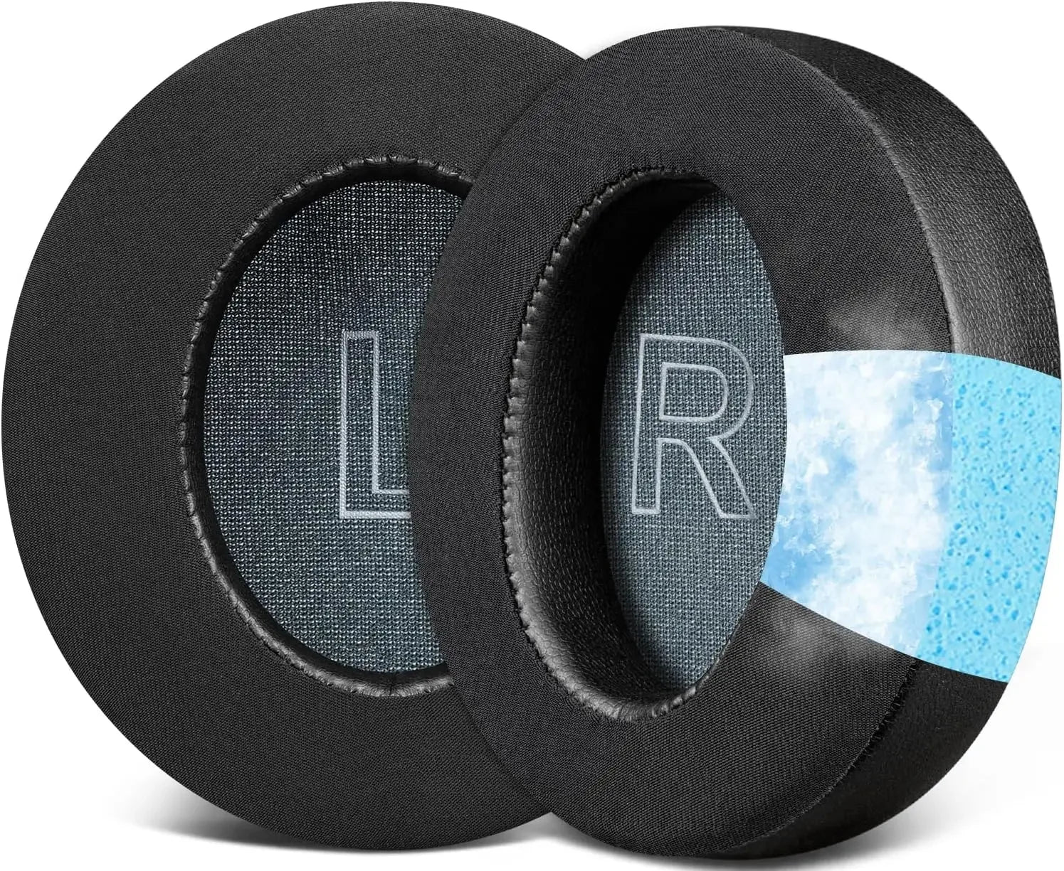 Cooling Gel Earpads for Anker Soundcore Life Q30/Q35 Headphones, Ear Pads Cushions with Ice Silk Fabric  Replacement