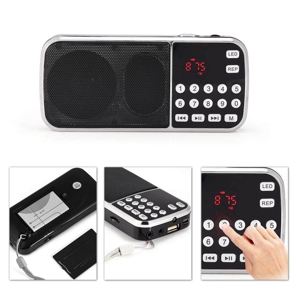 Portable Outdoor Speaker MP3 Audio Music Player Amplifier Support Flashlight AUX USB TF FM Radio Multifunctional Loudspeaker