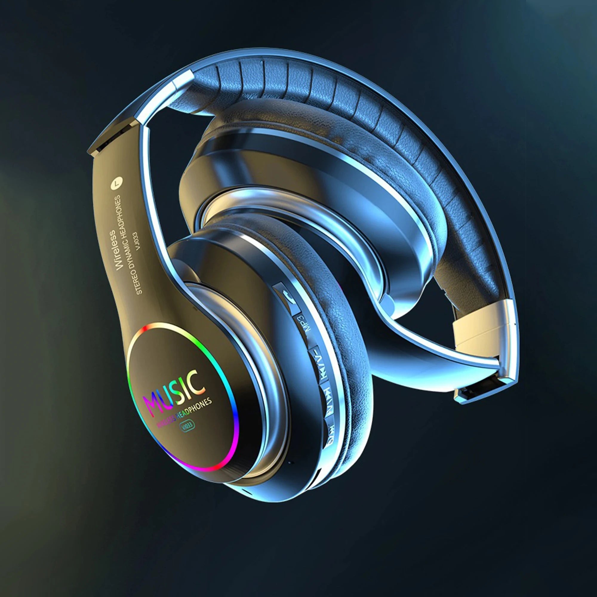 Wireless Bluetooth 5.0 Headphone With Microphone On-Ear Headset Stereo Sound Earphones Sports Office Foldable Headphones Game