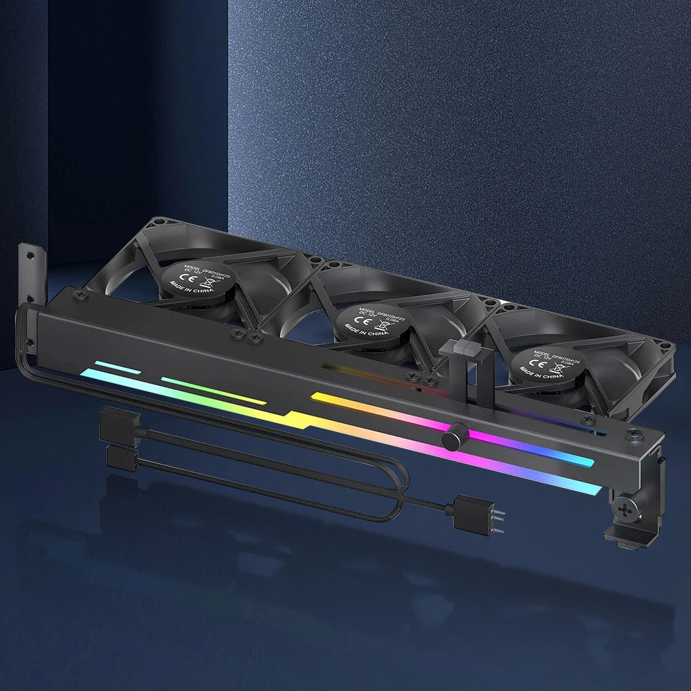 GCC-PRO Graphics Card Radiator Holder PC Cooling Fan 5V 3Pin ARGB Horizontal GPU Video Card Stand 1800RPM Cooling Fan for PC