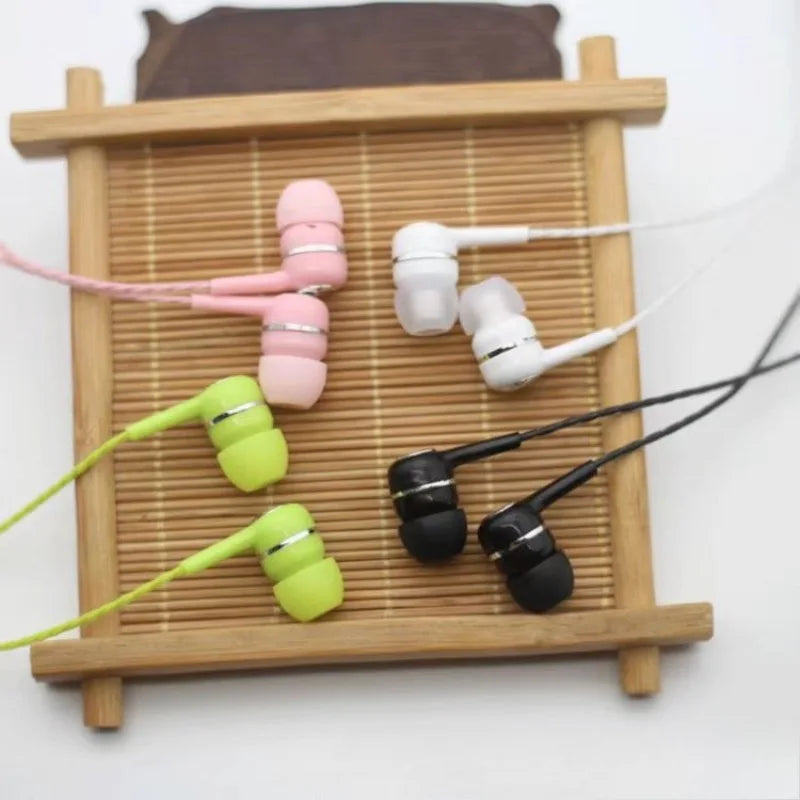 3.5mm Wired Headphones In Ear Headset Wired Earphones with Mic Bass HiFi Stereo Earbuds Sports In-line Control For Phones