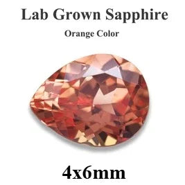 Lab Grown Sapphire Pear Cut Multiple Colors Available VVS1 Gemstone DIY Jewelry Making Materials with Selectable Certificate