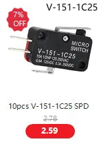 10pcs/lot Large micro switch V-15-1C25, silver point V-15-IC25 microwave oven, contact switch, copper point tact switch