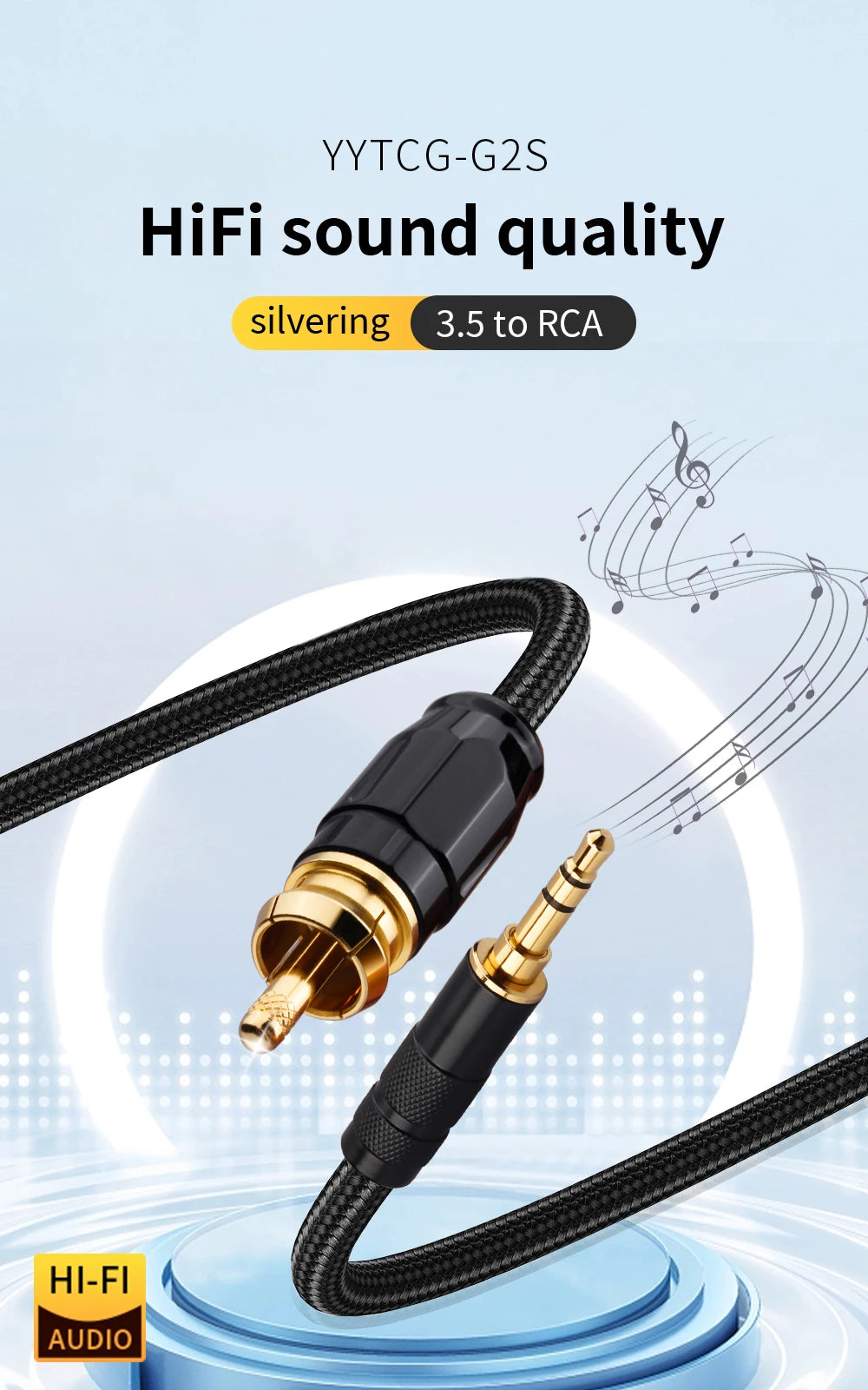 HIFI 3.5mm To RCA SPDIF Coaxial Digital Audio Cable SPDIF Coaxial Cable HiFi Home Theater For Computers Amplifier Decoder XiaoMi