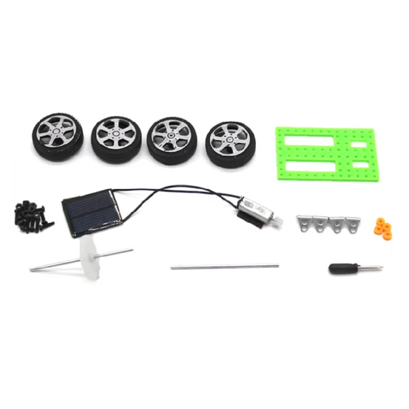 DIY Solar Car Mini Powered Car Kit Children's Gadgets Hobby Fun Children's Robot Car Assemble Kit Gift