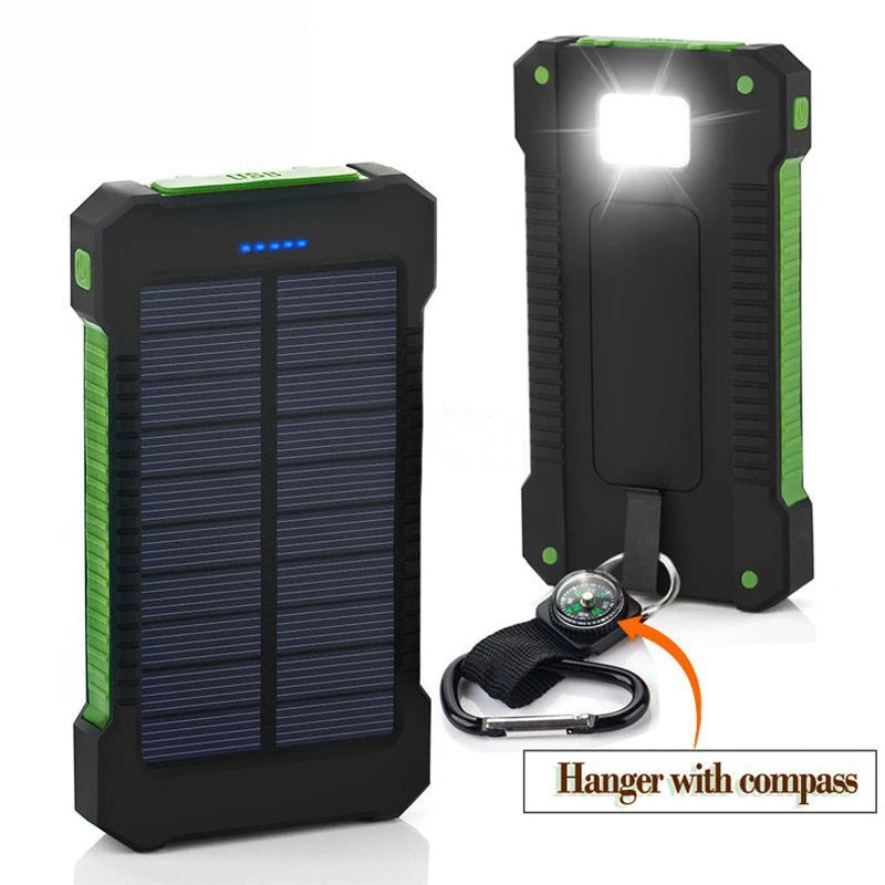 For Phone Camping Powerbanks Dual USB Travel Power Bank 500000mAh Waterproof Outdoor Solar Portable Solar Phone Charger Solar