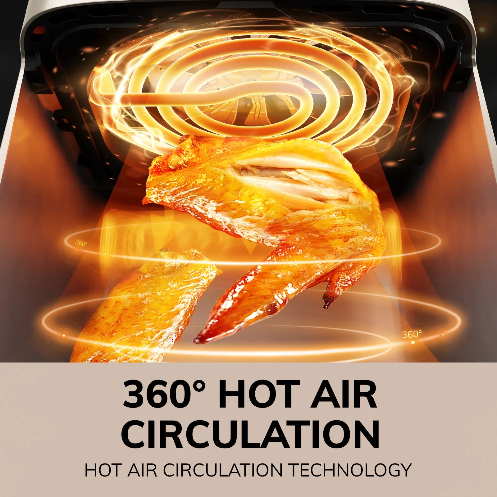 5L Air Fryer, Electric Hot Fryer Oven Oilless Cooker With Touch Control & Nonstick Basket & Visible Window, Family Size