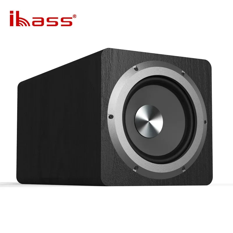 100W Active Subwoofer 6.5 Inch Wooden Pure Bass for Audio Input Amplifier Home Theater Speakers Stereo Strong Bass Music Player