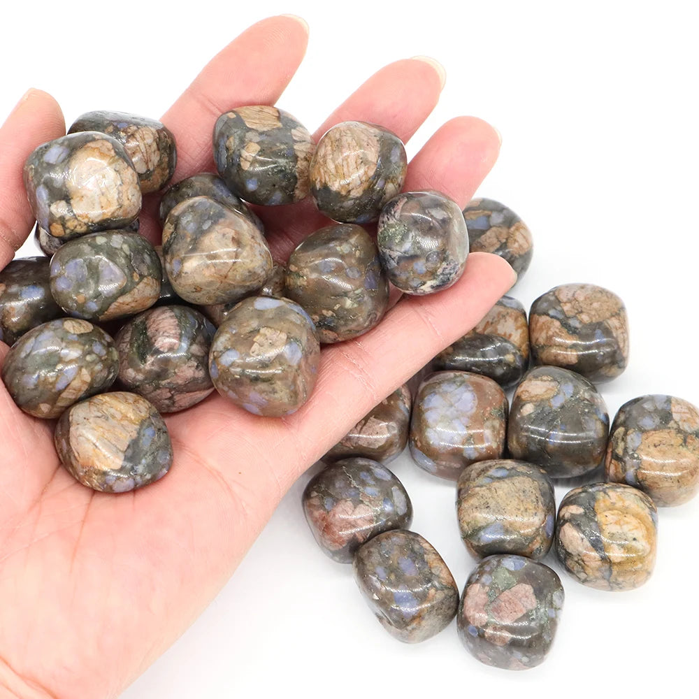 Wholesale Natural Tumbled Stones Rhyolite Reiki Healing Crystals Gemstone Minerals Specimen Home Garden Tank Aquarium Decoration