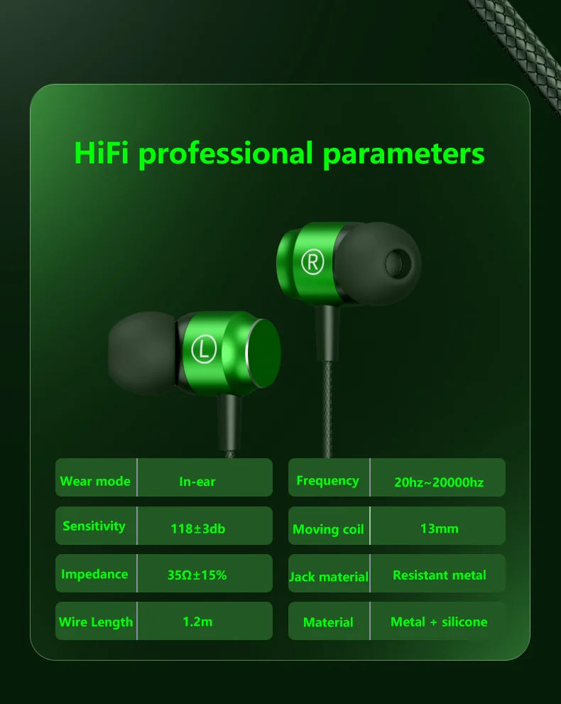 L Jack Magnetic Wired Gaming Headset 3.5mm Type-C Music Headset HiFi Mic Stereo Surround Sound For Phone Computer Mic Headset