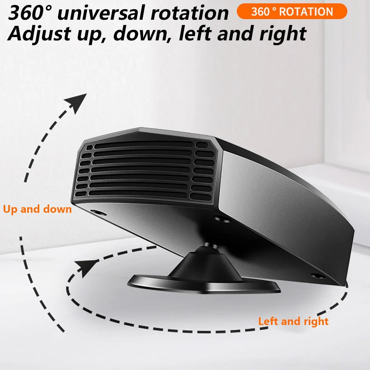 【12V Car Heater 2 in 1】Windshield Fast Heating Defrost Defogger with 360 Degree Rotation for Auto Interior Accessories