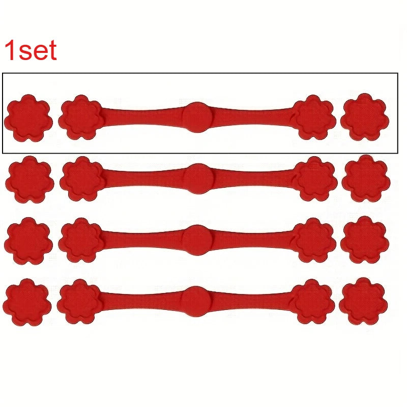 2sets Silicone Magnets for Air Fryers - Small Flower Design,Suitable for All Air Fryers with Red Handles,Space-Saving Safety Fix